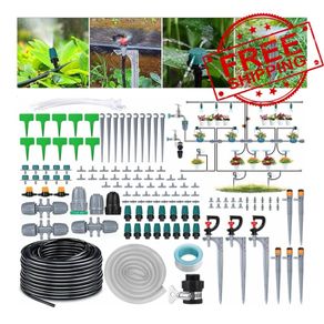 NEW SALE | 132+6.6FT Greenhouse Irrigation Hose, 154Pcs Garden Watering System Micro Drip Irrigation Kit with 4-Types Nozzles & 4x6-Way Connector & 1/4" Tubing Valve, Auto Plant Watering Device for Outdoor