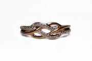 9ct Gold Diamond Twist Band Ring
