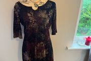 Floral Velveteen  Dress