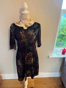 Floral Velveteen  Dress