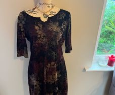 Floral Velveteen  Dress