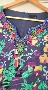COUCHEL colourful floral printed dress Sz L (Fit 12-14 UK) - Rrp 89.99