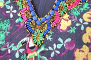 COUCHEL colourful floral printed dress Sz L (Fit 12-14 UK) - Rrp 89.99