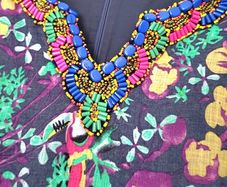 COUCHEL colourful floral printed dress Sz L (Fit 12-14 UK) - Rrp 89.99