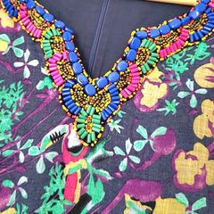 COUCHEL colourful floral printed dress Sz L (Fit 12-14 UK) - Rrp 89.99