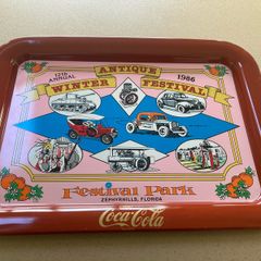 Coca Cola Metal Tray 1986 Florida