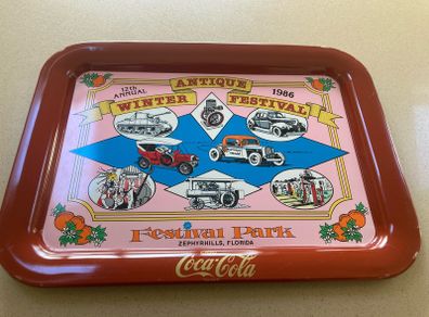 Coca Cola Metal Tray 1986 Florida