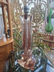 French Glass Table Lamp