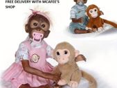 Twin Reborn Monkey Dolls Set of 2