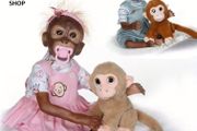 Twin Reborn Monkey Dolls Set of 2
