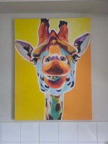 Funky Giraffe Canvas, picture