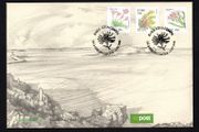 2008 Ireland Irish Wild Flowers Stamps Sixth Definitive Stamps (20c Thrift, 50c Biting stonecrop &amp; 82c Sea aster) An Post First Day Cover (FDC)
