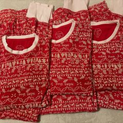 Leigh Tucker Willow matching family Christmas pyjamas x3