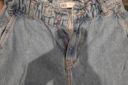 ZARA high-waist baggy paperbag jeans