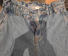 ZARA high-waist baggy paperbag jeans