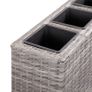 Garden Raised Bed with 4 Pots 80x22x79 cm Poly Rattan Grey Image 2
