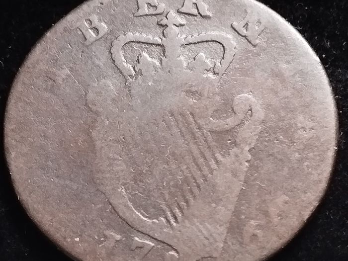#494 - Hibernia - Ireland - 1766 - Half Penny