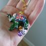Hand Painted Indian Elephant Key Rings x 2 for Sale Image 4