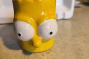 The Simpsons Bart Simpson Ceramic Single Yellow Egg Cup Holder Collectible