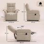 Beige Recliner Armchair with Massage & Heat Image 2