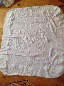 Beautiful Off White Baby Shawl / Blanket
