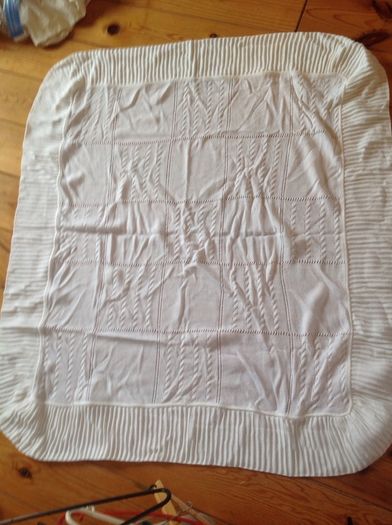 Beautiful Off White Baby Shawl / Blanket