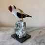 Hand-Carved Gemstone Goldfinch on Natural Crystal Base Image 7