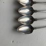 4 excellent condition Irish silver teaspoons 5 and 1/4 inches long weighing 65 grams. Made by Joseph Henzell in 1807 in Dublin. Image 4