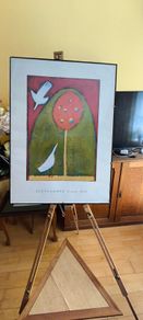 Framed Vintage "Goose Hill" Art by Elena Gomez, 1999