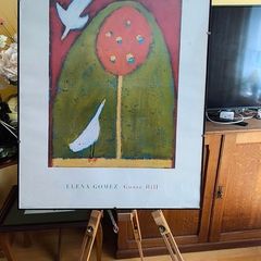 Framed Vintage "Goose Hill" Art by Elena Gomez, 1999