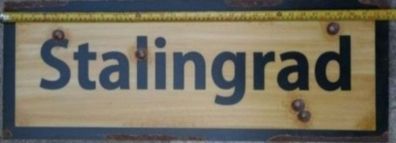 German ww2 ,steel stalingrad City sign. 1939/45 , (84x31cms)