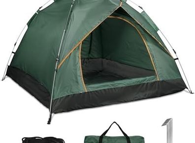 Hydraulic Dome Tent Automatic Camping Tents 3-4 Person Canopy with Carrying Bag Easy Set Up Tent | Wild Camping Tent | Cheap Tents for Camping 4 Person