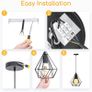 Pendant Light Fitting & Pendant Light Shade, White Cage Pendant Light Fixtures, Industrial Style Pendant Light Image 4