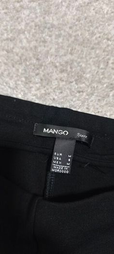 Mango Suit Black Seamed Leggings / Trousers - Size Medium (UK 10)
