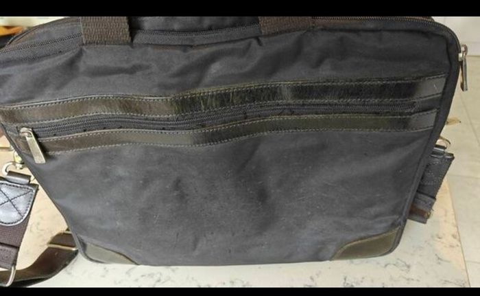 Authentic Vintage Mulberry Vintage Laptop Leather and Nylon Bag