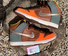 Premium Nike Dunk High Brown Leather