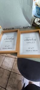 SET OF 2 MATCHING 7x5 Natural Oak Photo Frame