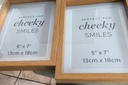 SET OF 2 MATCHING 7x5 Natural Oak Photo Frame