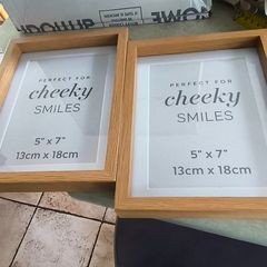 SET OF 2 MATCHING 7x5 Natural Oak Photo Frame