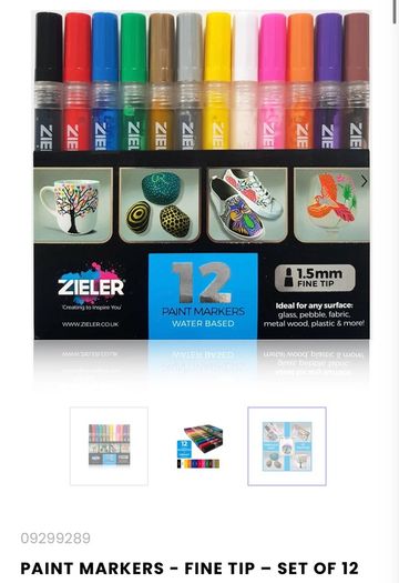 paint markers water based Zieler 12 pcs for any surface brand new