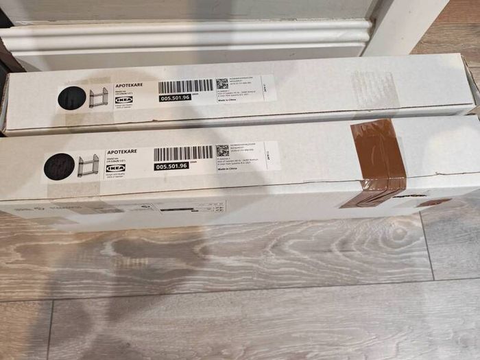 wall shelf x 2 black IKEA apotekare  new
