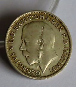 Silver Three pence 1922 Rare Error coin