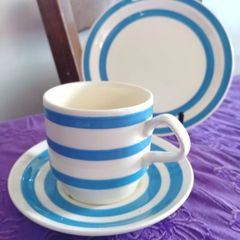 Carrigaline Blue and White Stripe Tableware