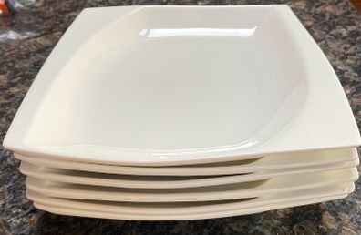 Newbridge White Square Plates x 6