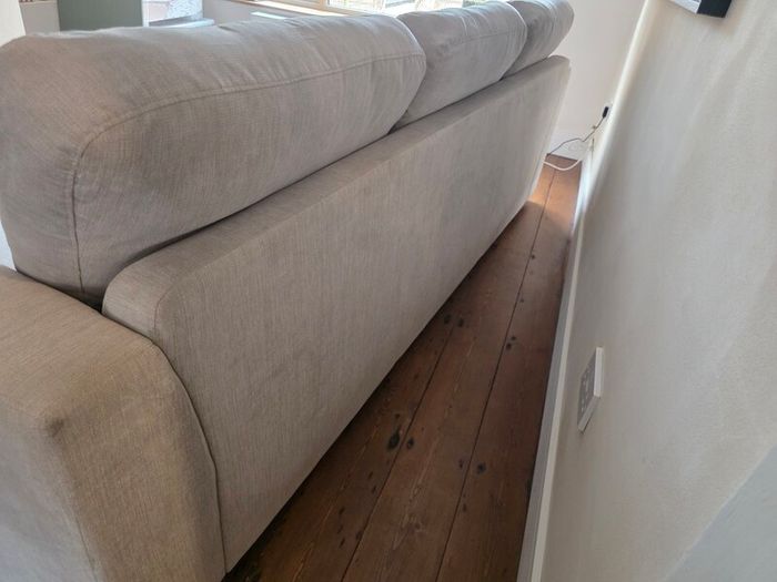DFS Large Light Grey L-Shaped Corner Sofa with Chaise - 255cm