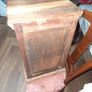 Beautiful Old Press with door and Twin Floral Carved Panels, rectangular top and plinth base, Image 4