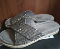Carvela Comfort metallic 'Sian' Suedette Embellished Sandals