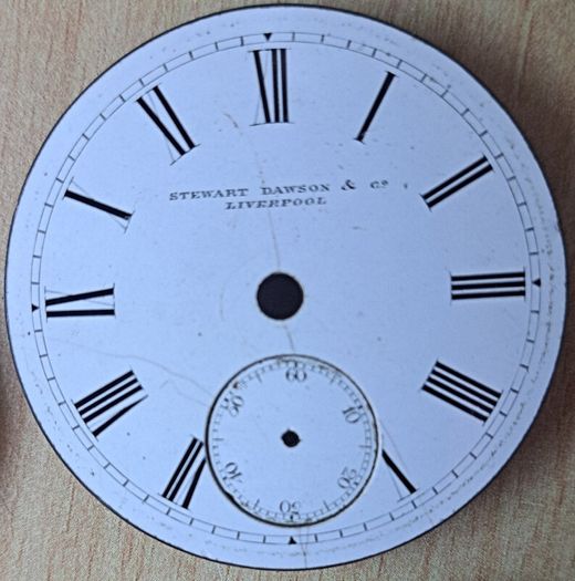 Stewart Dawson & Co., Liverpool . Fusee Lever Pocket Watch Movement . 1880c