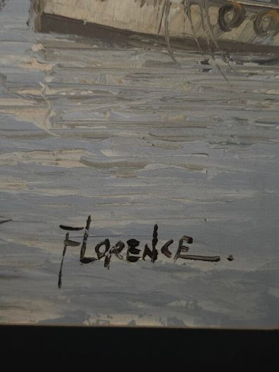 Signed Nautical painting - Florence