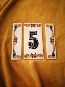 Decorative house number tiles